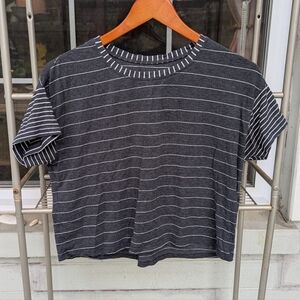 Lululemon Cropped Striped Tee Size Med